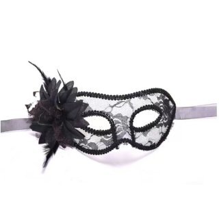 Fashion Women's Seductive Masquerade Party Black Lace Lily Mask MS22981
