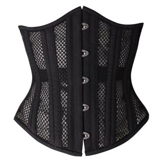 Women's 22 Steel Boned Breathable Mesh Bodyshaper Underbust Waist Cincher Corset N11007