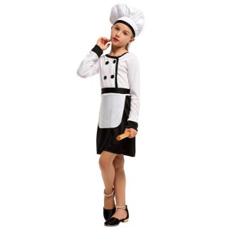 Sexy Girl Cook Uniform Cosplay Mini Dress Children Masquerade Costume N22948