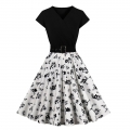 Fashion Surplice Neckline Flutter Sleeve High Waist Ruffle Hem Daily Swing Dress N22737