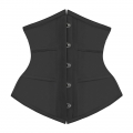 Retro Black Busk Closure 16 Steel bones Outside Corset N22568