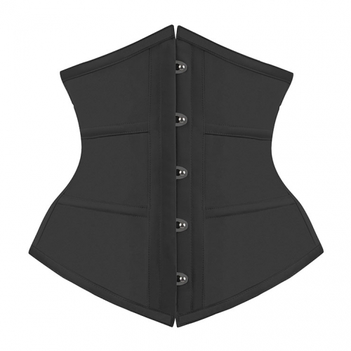 Retro Black Busk Closure 16 Steel bones Outside Corset N22568