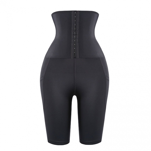 Fashion Black High Waist Shaping Tight Shorts Stretchy Underwear Seamless Pants PT22566