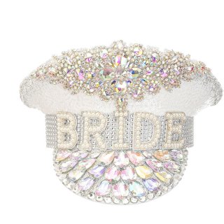 Fashion White Sequins Nightclub Masquerade Cosplay Halloween Costume Top Hat J22560