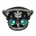 Steampunk Rivets and Rhinestones Police Cap with Goggles Nightclub Cosplay Costume Hat J22558