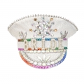 Fashion White Rivets and Sequins Nightclub Masquerade Cosplay Halloween Costume Top Hat J22556