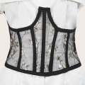 Fashion Spinning Embroidery Back Lace-up Elastic Wide Girdle Belt N22313