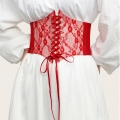 Fashion PU Lace Front Lace-up Elastic Wide Girdle Belt N22310