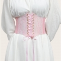 Fashion PU Lace Front Lace-up Elastic Wide Girdle Belt N22309