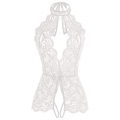 Sexy Halter Cut-out Crotchless Elastic See-through Lace Backless Bodysuit Teddies Lingerie N21964