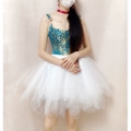 Retro Brocade 14 Steel Bones Wide Straps Overbust Corset with Multi-layered Mesh Tutu Skirt N21922