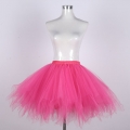 Gothic Tutu Mesh Tulle Harajuku A-Line Multi-layered Elastic Petticoat Cosplay Mini Skirt HG21918