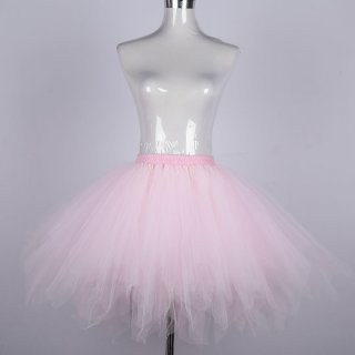 Gothic Tutu Mesh Tulle Harajuku A-Line Multi-layered Elastic Petticoat Cosplay Mini Skirt HG21916