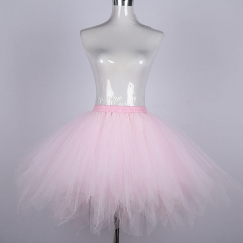 Gothic Tutu Mesh Tulle Harajuku A-Line Multi-layered Elastic Petticoat Cosplay Mini Skirt HG21916
