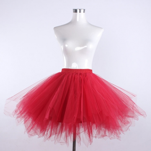 Gothic Tutu Mesh Tulle Harajuku A-Line Multi-layered Elastic Petticoat Cosplay Mini Skirt HG21915