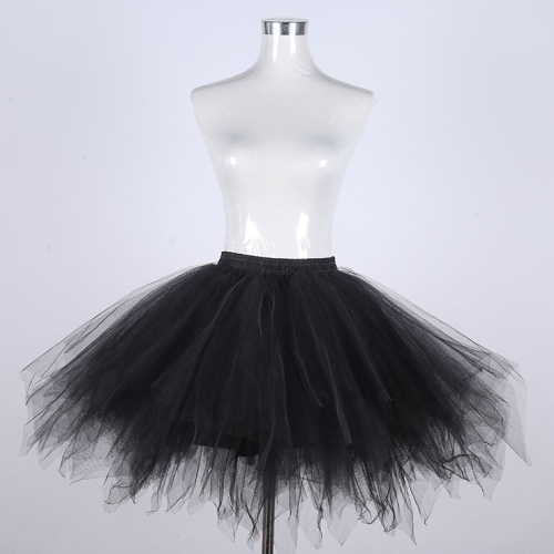 Gothic Tutu Mesh Tulle Harajuku A-Line Multi-layered Elastic Petticoat Cosplay Mini Skirt HG21914