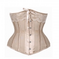 Sexy Steel Boned See-through Mesh Lace Trim Breathable Waist Cincher Underbust Corset N21783