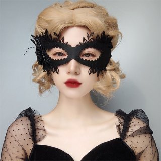 Gothic Black Rose Sexy Queen Masquerade Adult Halloween Anime Cosplay Eye Mask MS21687