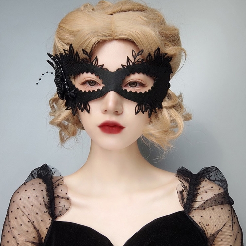 Gothic Black Rose Sexy Queen Masquerade Adult Halloween Anime Cosplay Eye Mask MS21687