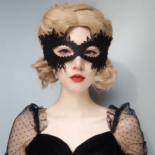 Gothic Black Queen Noble Masquerade Adult Halloween Devil Anime Cosplay Eye Mask MS21685