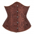 Victorian Gothic Brocade Boned Underwear Waist Cincher Body Shaper Underbust Corset N21651