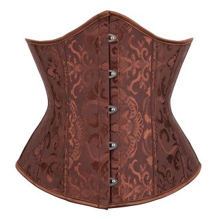 Victorian Gothic Brocade Boned Underwear Waist Cincher Body Shaper Underbust Corset N21651