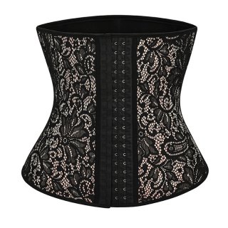 Sexy Black Floral Lace 4 Steel Bone Underwear Waist Cincher Body Shaper Underbust Corset N21648