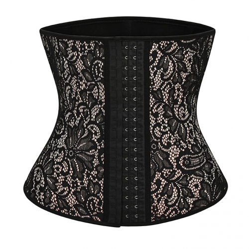 Sexy Black Floral Lace 4 Steel Bone Underwear Waist Cincher Body Shaper Underbust Corset N21648