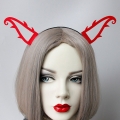 Sexy Red Monster Hollow-out Horns Halloween Party Cosplay Anime Decorations Headband J21534