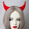 Sexy Red Monster Horns with Rings Halloween Party Cosplay Anime Decorations Headband J21532