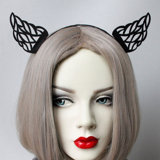 Sexy Black Demon's Horns Halloween Party Nightclub Dancing Decorations Headband J21523