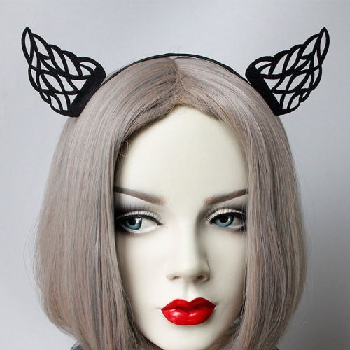 Sexy Black Demon's Horns Halloween Party Nightclub Dancing Decorations Headband J21523