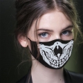 Horrible White Skull Pattern Masquerade Adult Ghost Halloween Cosplay Reusable Face Mask MS21480