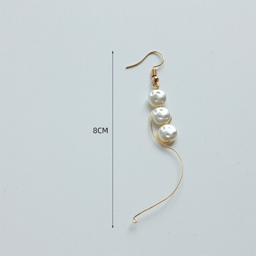 Lovely Pearl Artificial Mermaid Cosplay Handmade Summer Beach Vacation Pendant Earrings J21461