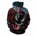 Fashion Unisex Monster 3D Digital Print Film Role Long Sleeve Pullover Hoodie Drawstring Tops N21386