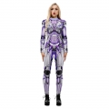 New Product Robot 3D Printed High Neck Long Bodycon Jumpsuit Halloween Costume N21253
