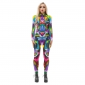 New Product Animal 3D Printed High Neck Long Bodycon Jumpsuit Halloween Costume N21249