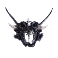 Gothic Lace Rose Antelope Horn Angel Wings Skull Halloween Party Hair Band Accessory N21210