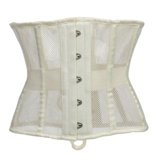 Women's 16 Steel Boned Breathable Mesh Waist Training Corset Waspie N20972