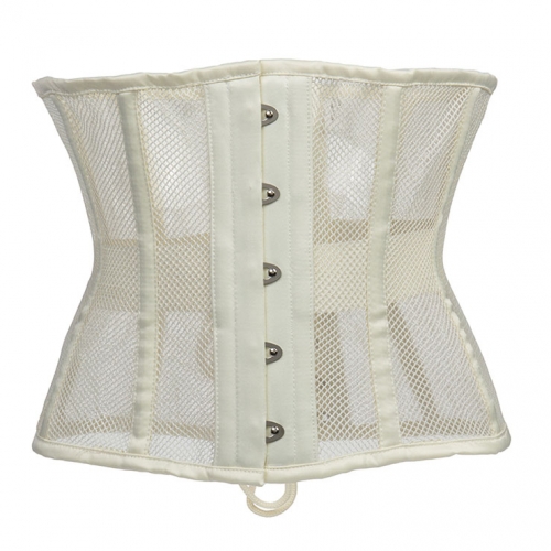 Women's 16 Steel Boned Breathable Mesh Waist Training Corset Waspie N20972