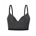 Sexy Shining Rhinestone B Cup Spaghetti Straps Bustier Bra Clubwear Crop Top N20793