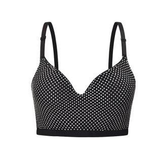 Sexy Shining Rhinestone B Cup Spaghetti Straps Bustier Bra Clubwear Crop Top N20793