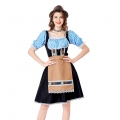 Women's Bavarian Beer Girl Cosplay False Two Pieces Mini Dress Adult Oktoberfest Costume N20735