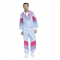 Men's Lapel Long Sleeve Front-Zip Lightweight Slim Fit Jacket And Pants Sportswear Suit N20497