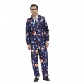 Men 's Fashion Space Pattern Print Personalized Party Suit Adult Cosplay Costume N20487
