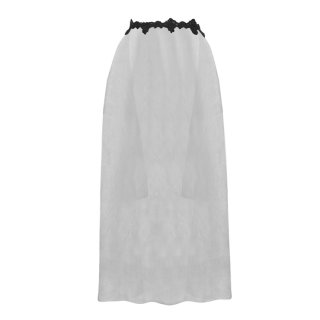 One-piece Black Embroidered Single-breasted Sheer Gauze Cloak Corset Accessories N20236