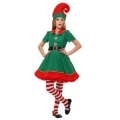 4pcs Lovely Girl's Elf Mini Dress Family Look Party Christmas Costume XT20047