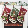 Christmas Eve Santa Claus and Elk Stocking Gift Bag Dinner Party Tree Decoration XT20034