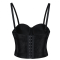 Sexy Punk Metallic Glitter Padded Underwire B Cup Bustier Bra Clubwear Crop Top N19961