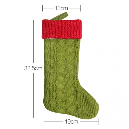 Christmas Long Stocking Wool Knitting Eve Dinner Party Tree Decoration XT19900